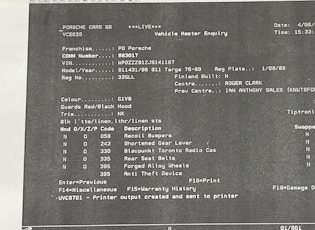 1988 PORSCHE 911 CARRERA 3.2 SPORT TARGA