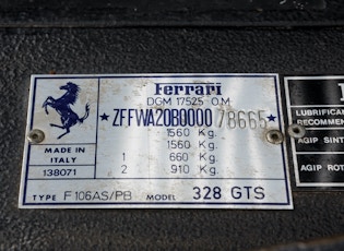 1988 FERRARI 328 GTS 