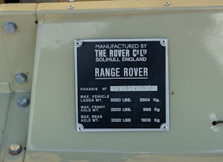 1973 RANGE ROVER CLASSIC 2 DOOR - SUFFIX B