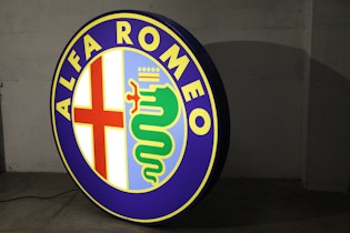 LARGE ALFA ROMEO ILLUMINATED SIGN