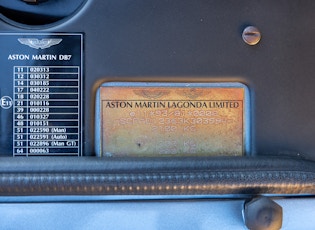 2003 ASTON MARTIN DB7 GT - MANUAL - 18,447 MILES