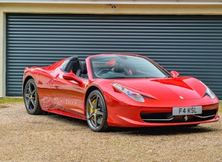 2012 FERRARI 458 SPIDER