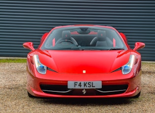 2012 FERRARI 458 SPIDER