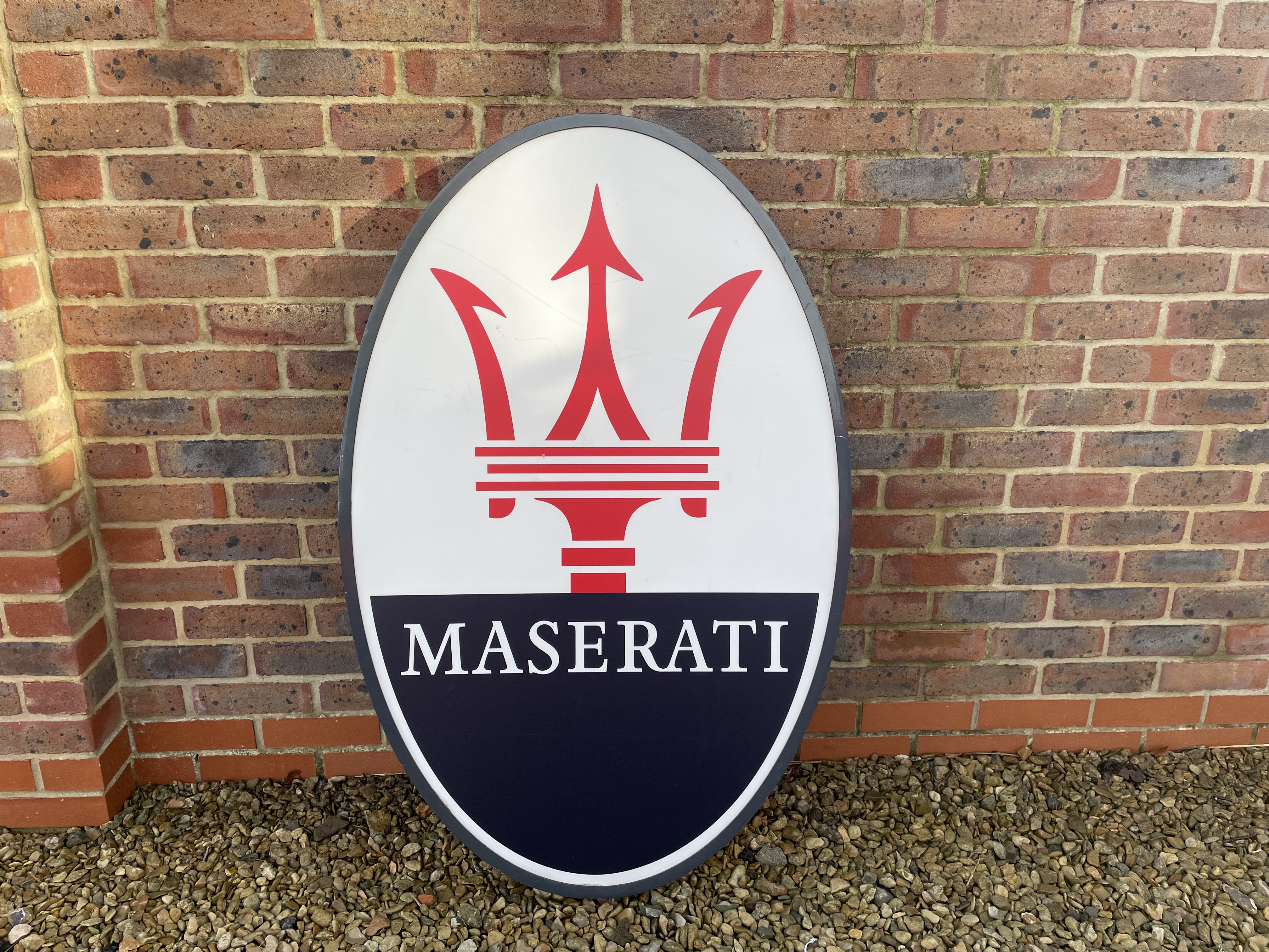 LARGE MASERATI ILLUMINATED SIGN for sale by auction in Wiltshire