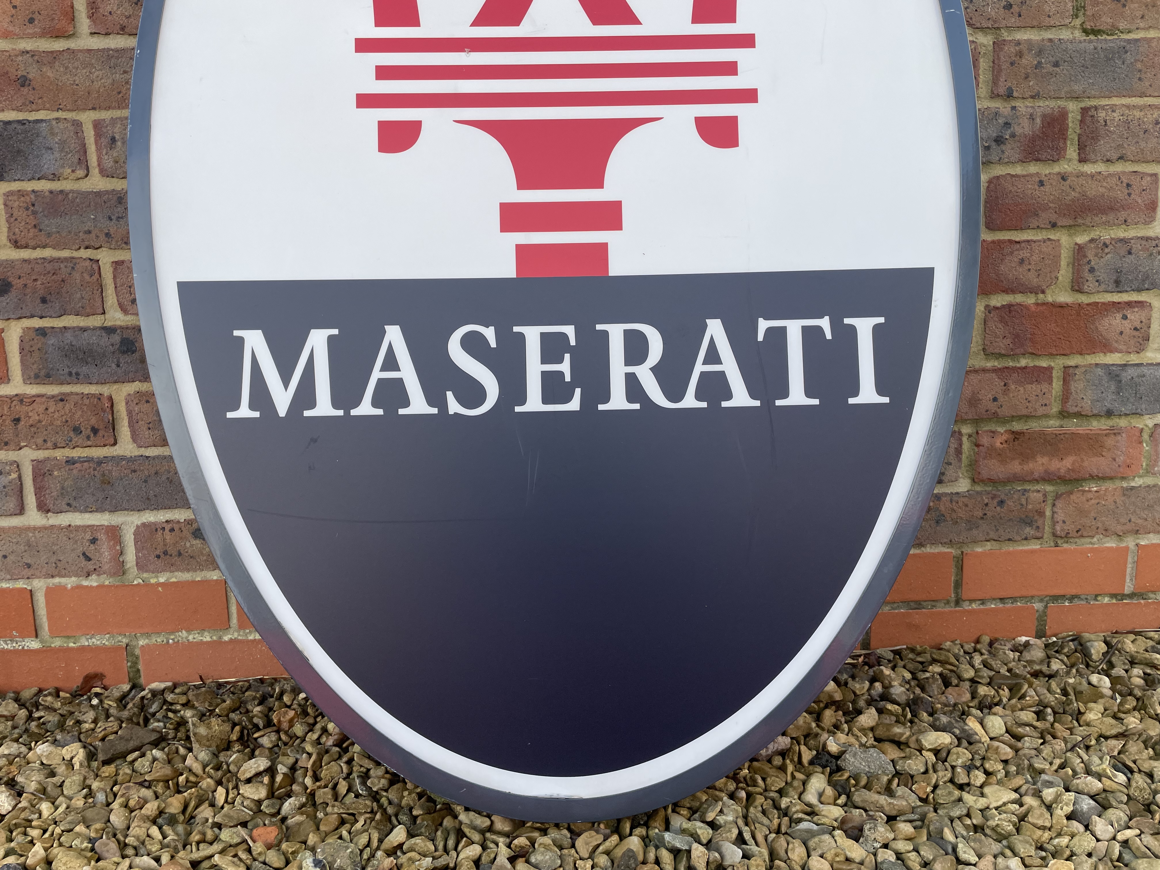 LARGE MASERATI ILLUMINATED SIGN for sale by auction in Wiltshire