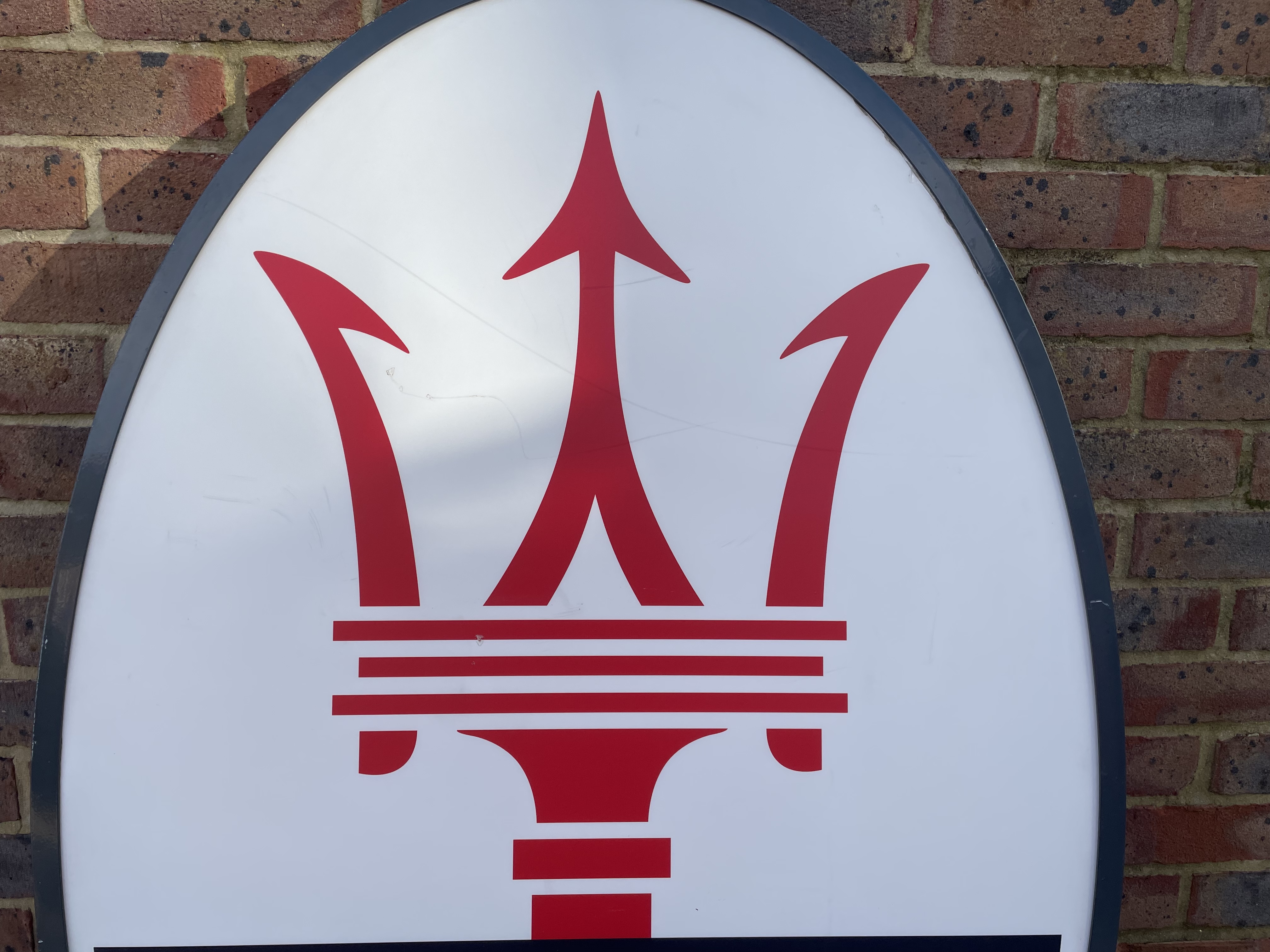 LARGE MASERATI ILLUMINATED SIGN for sale by auction in Wiltshire