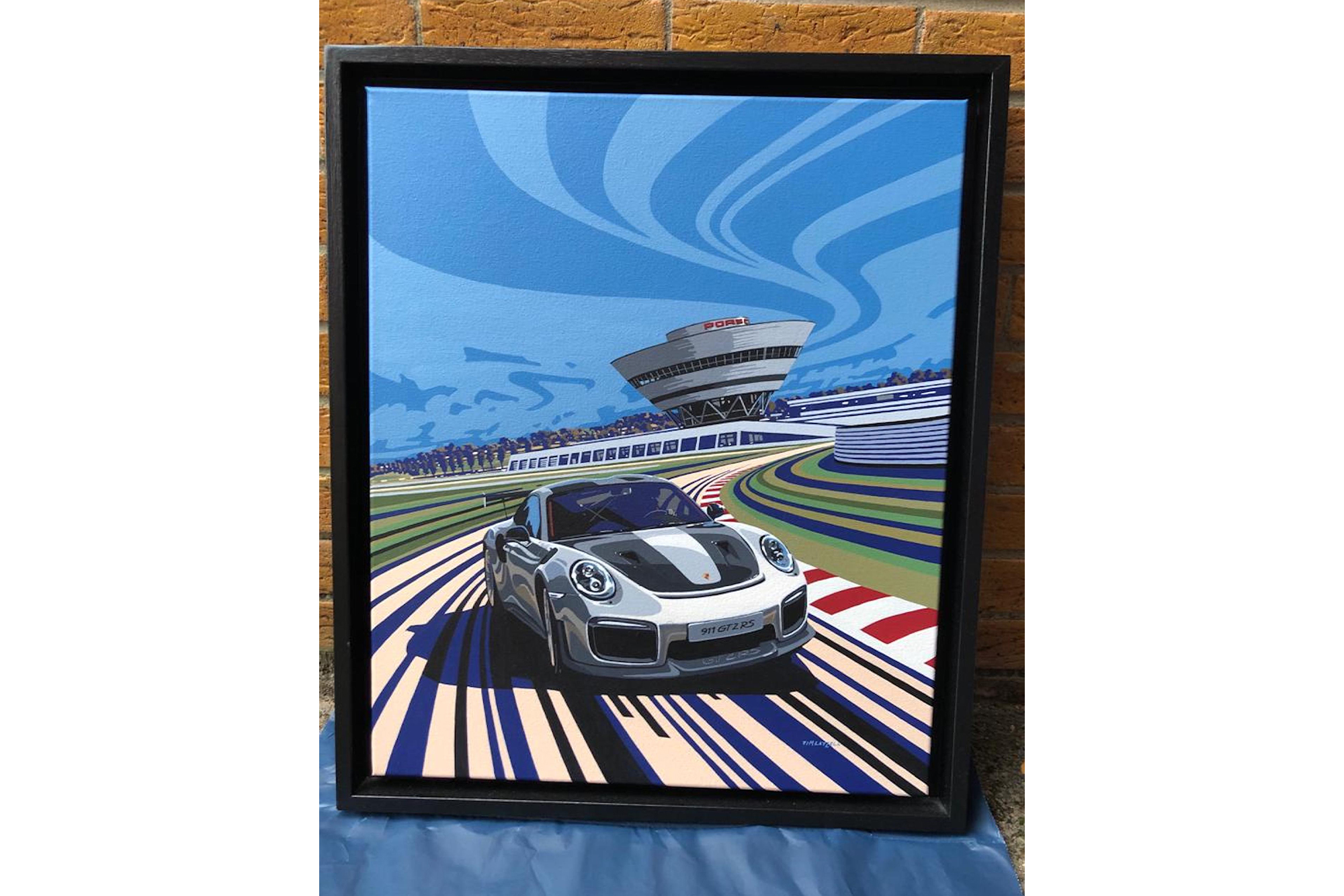 ORIGINAL PAINTING BY TIM LAYZELL - 911 GT2 RS AT LEIPZIG for sale