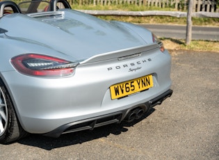 2015 PORSCHE (981) BOXSTER SPYDER