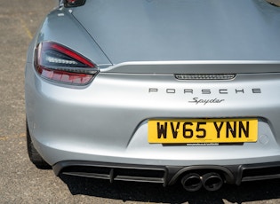 2015 PORSCHE (981) BOXSTER SPYDER