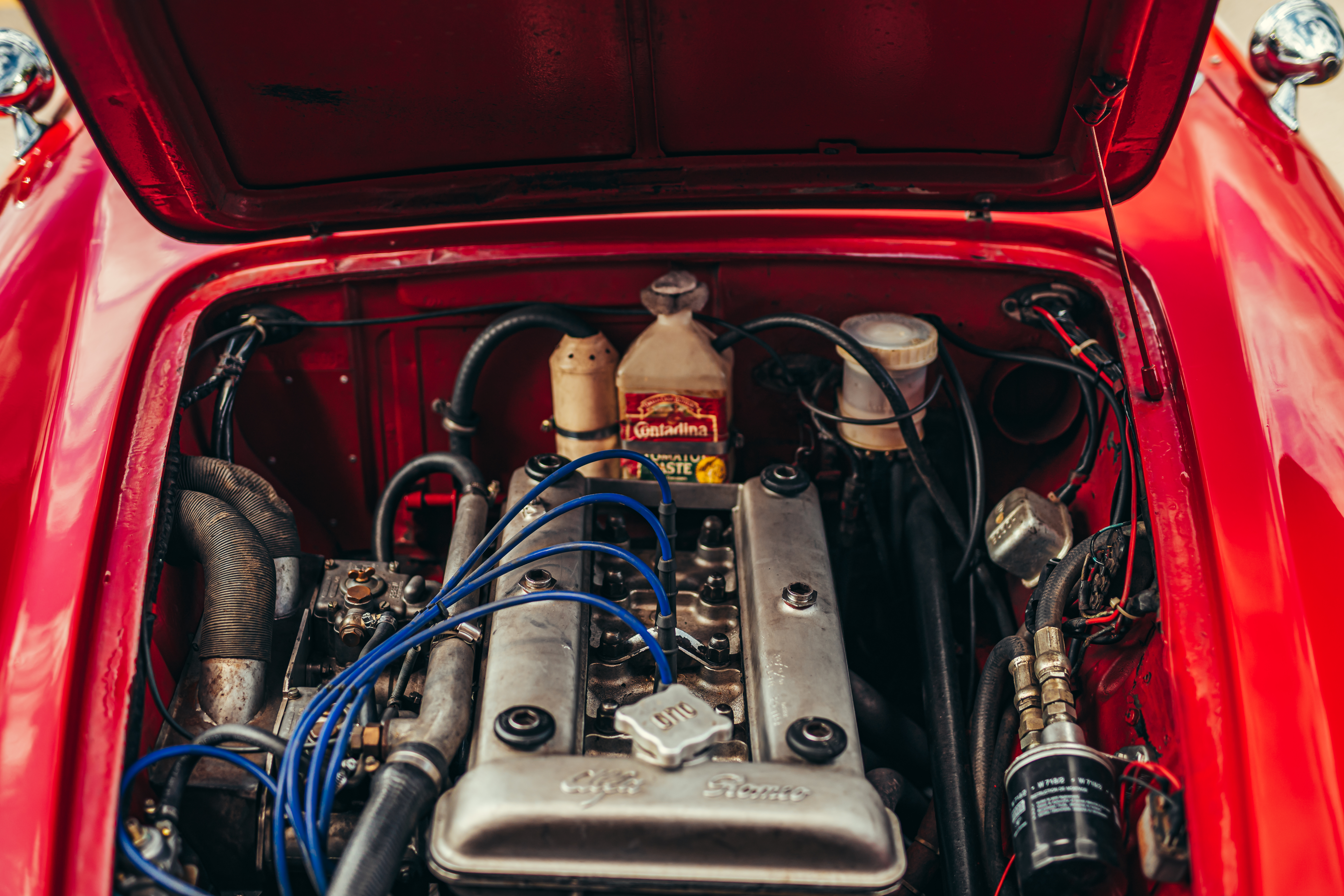 Alfa Romeo Serie 101 hot Giulietta Giulia Spider Luftfilterkasten üb.