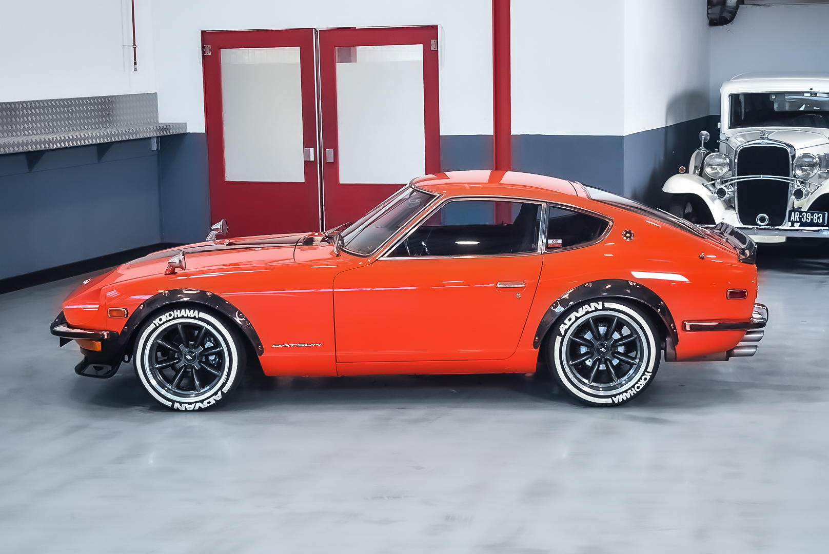 73 Datsun 240Z (Red)限定５２８台 ☆HOスロットカー Auto World 1973 Datsun 240z Exclusive HO slot car for AFX