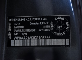 2012 PORSCHE 911 (991) CARRERA