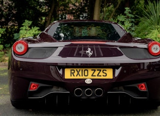 2010 Ferrari 458 Italia - Ex-Chris Evans and Chris Hoy