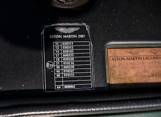 2001 Aston Martin DB7 Vantage Volante - 38,599 Km