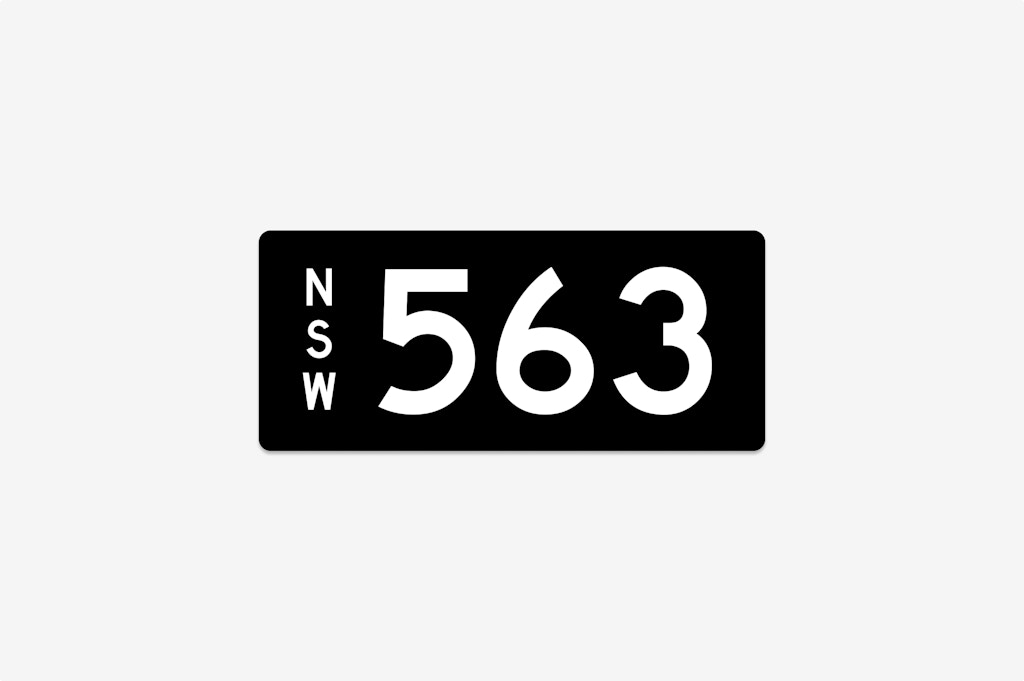'563' - New South Wales Heritage Number Plate for sale by auction in ...