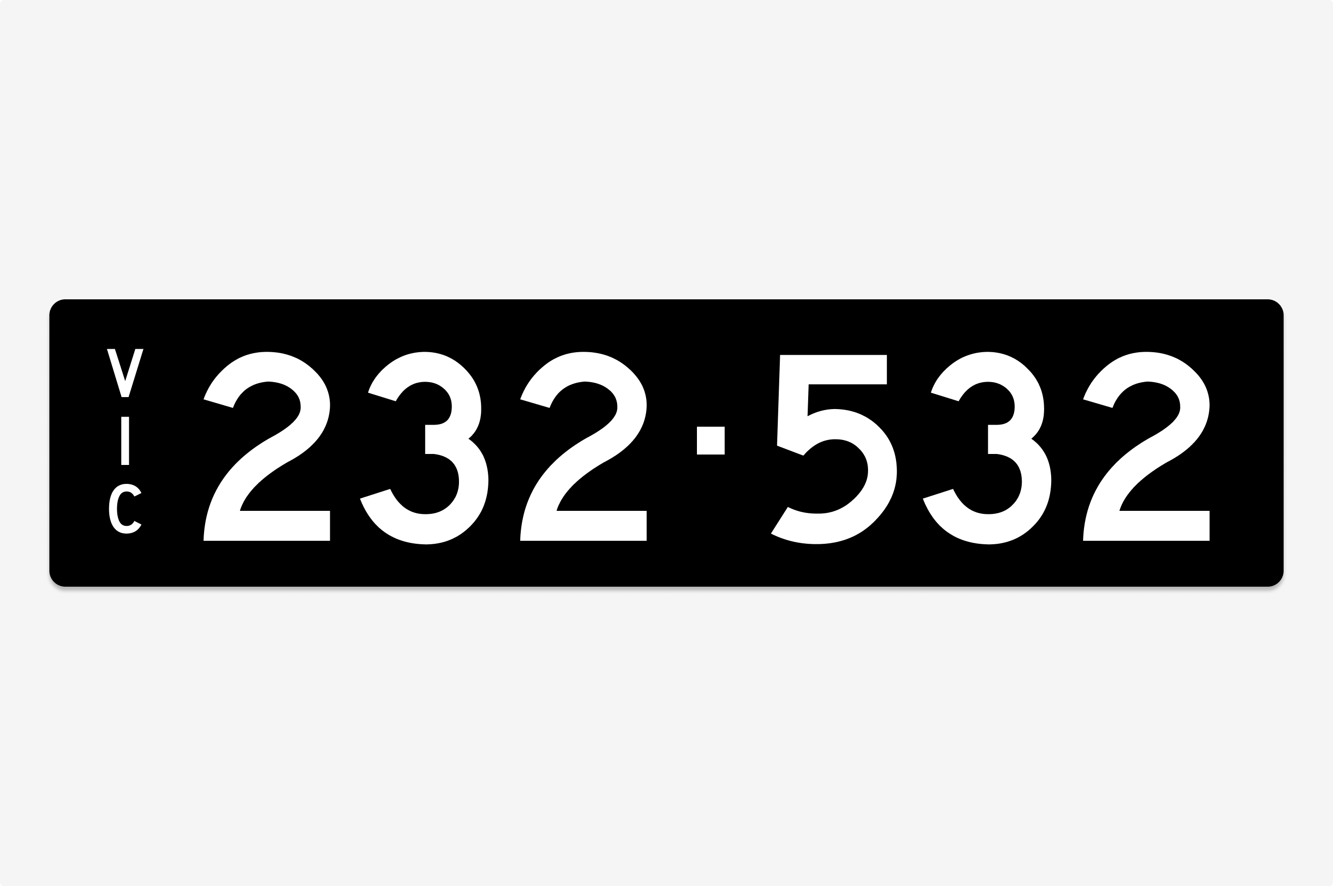 '232532' Victoria Heritage Number Plate for sale by auction in VIC