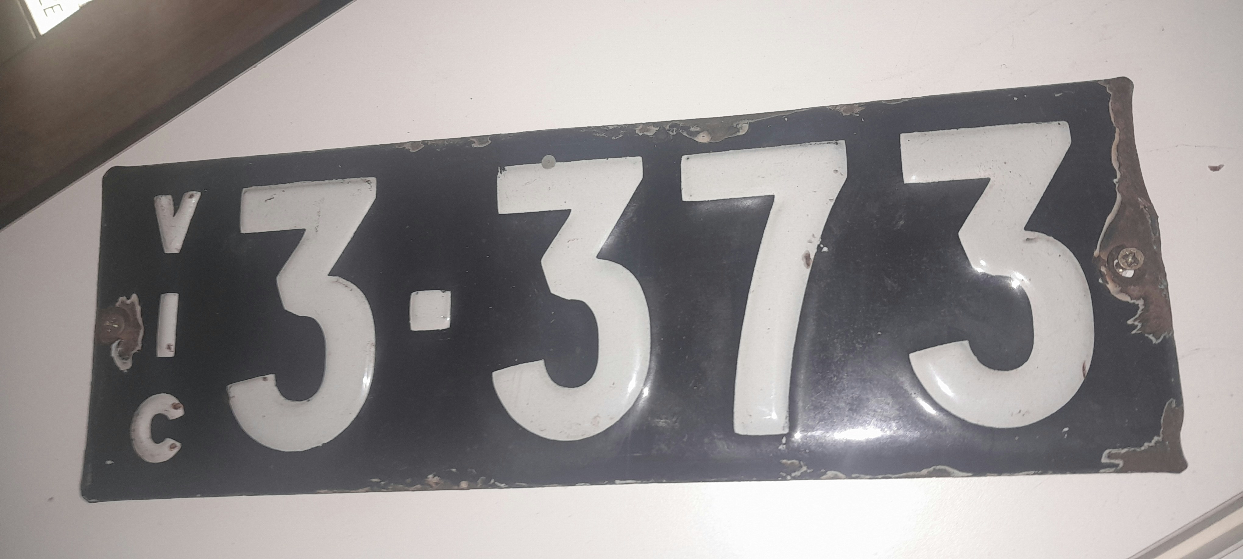 '3373' Victoria Heritage Number Plate for sale by auction in VIC