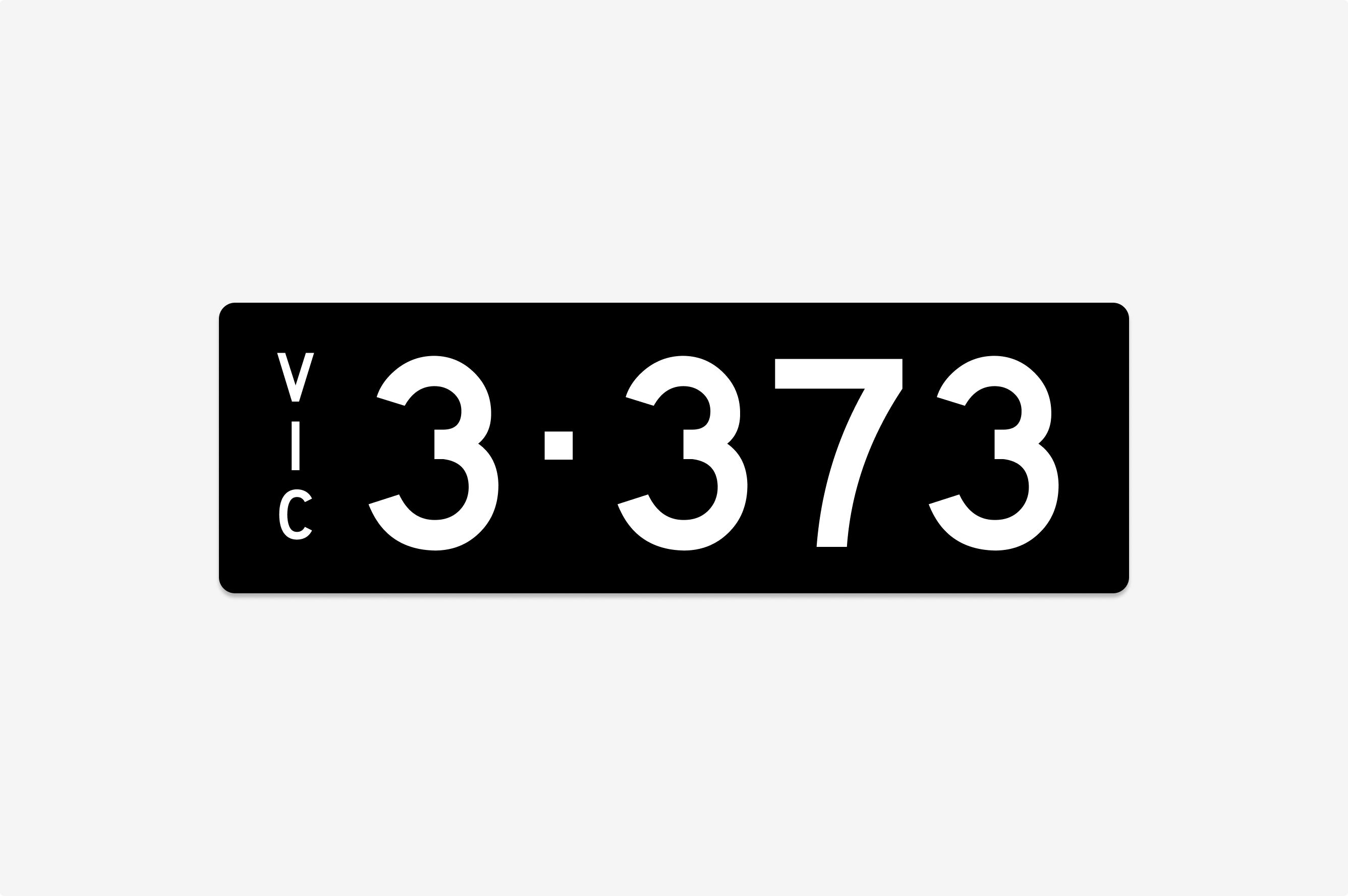'3373' Victoria Heritage Number Plate for sale by auction in VIC