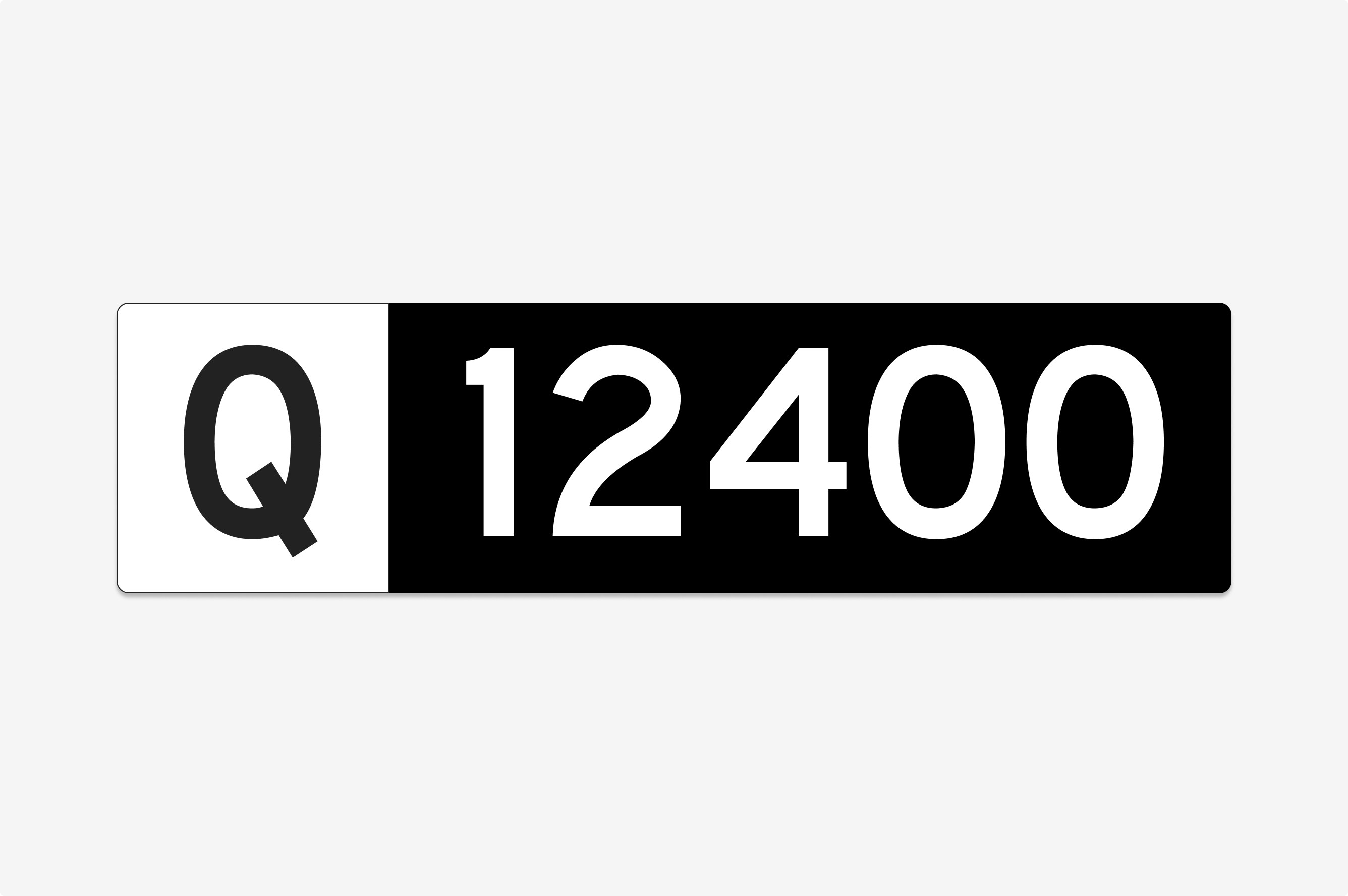 'Q12400' Queensland Heritage Number Plate for sale by auction in QLD