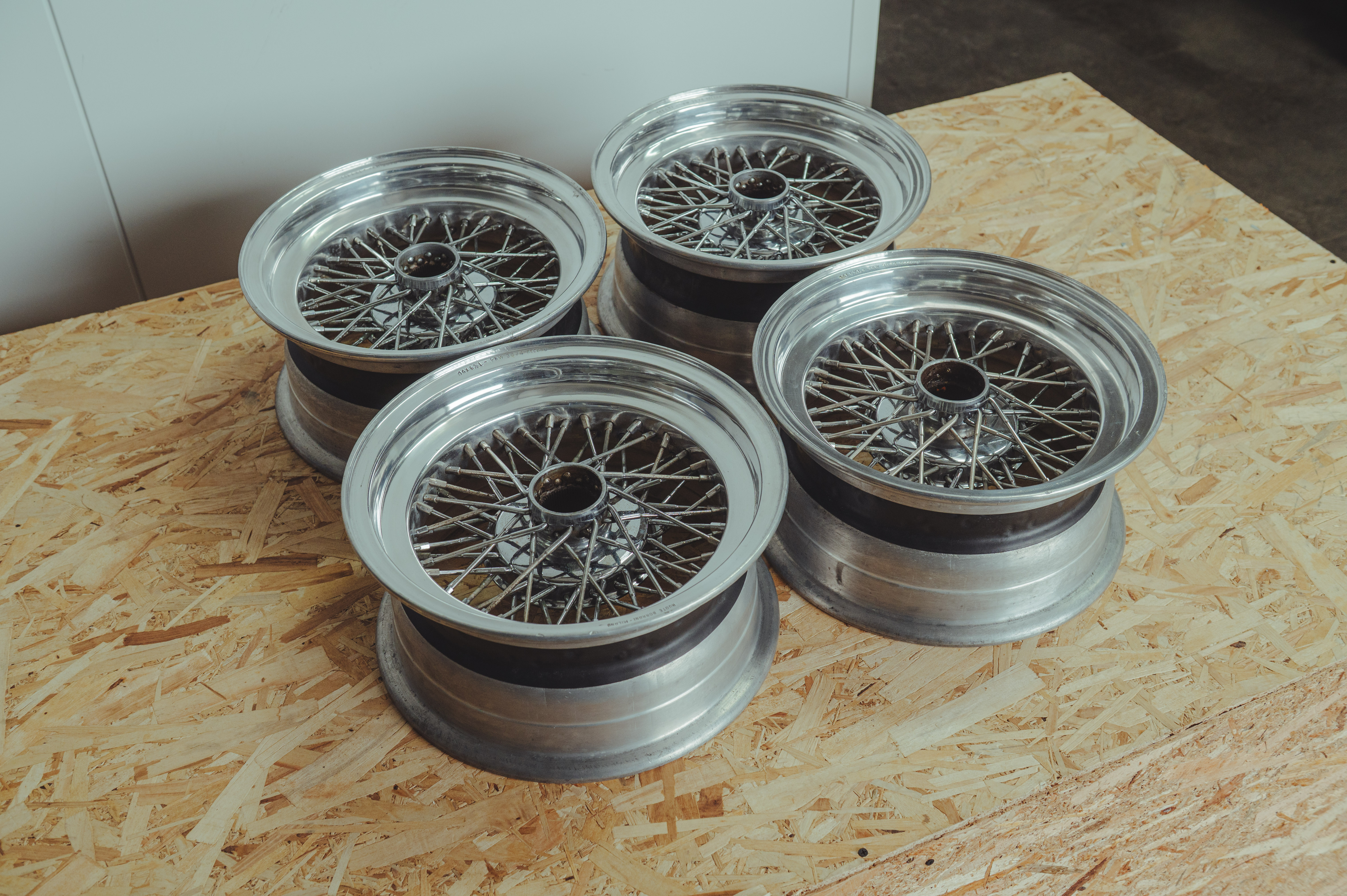 Set of Borrani RW3874 Wire Wheels for Ferrari 275 GTB/GTS