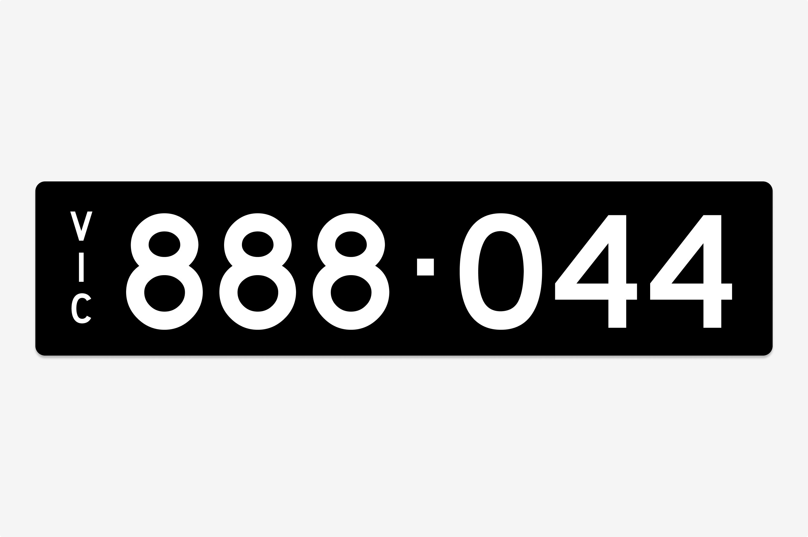 '888-044' - Victoria Custom Number Plate for sale by auction in VIC ...