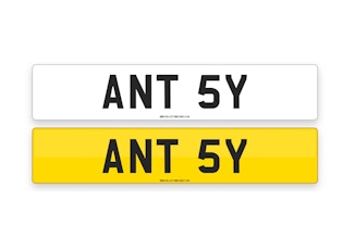 'ANT 5Y' - NUMBER PLATE