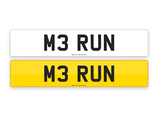 'M3 RUN' - NUMBER PLATE
