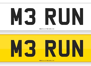 'M3 RUN' - NUMBER PLATE
