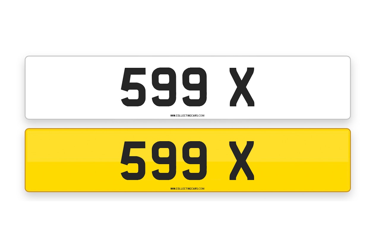 '599 X' - NUMBER PLATE