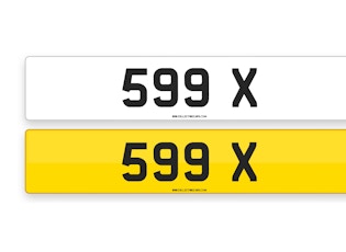 '599 X' - NUMBER PLATE