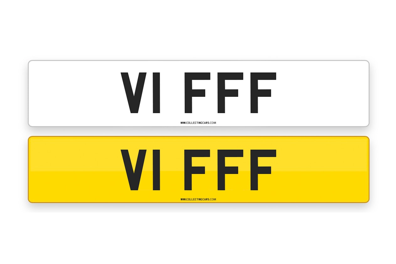 'V1 FFF' - NUMBER PLATE