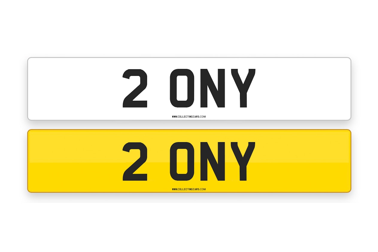 '2 ONY' - NUMBER PLATE