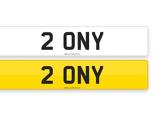 '2 ONY' - NUMBER PLATE
