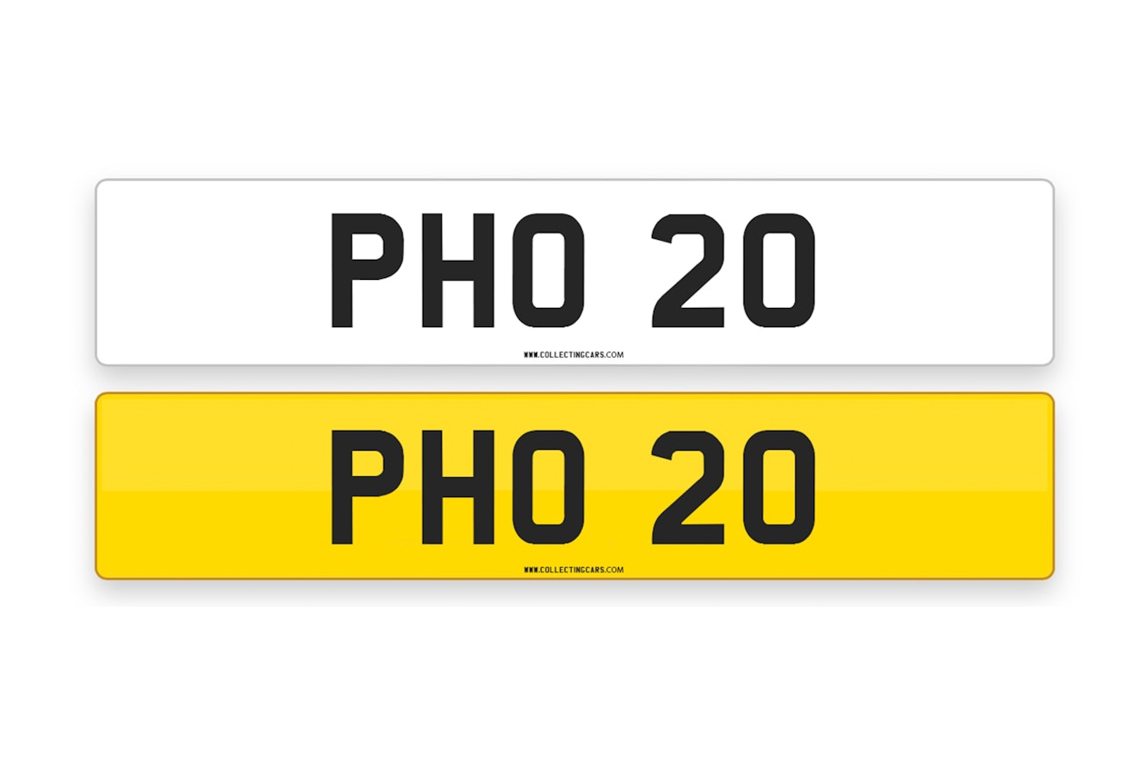 'PHO 20' - NUMBER PLATE