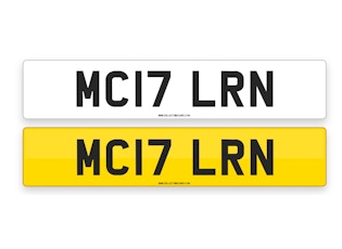 'MC17 LRN' - NUMBER PLATE