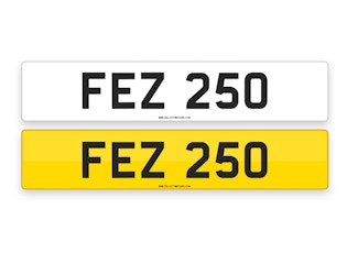 'FEZ 250' - NUMBER PLATE