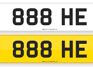 '888 HE' - NUMBER PLATE