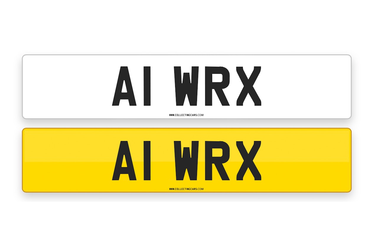 'A1 WRX' - NUMBER PLATE