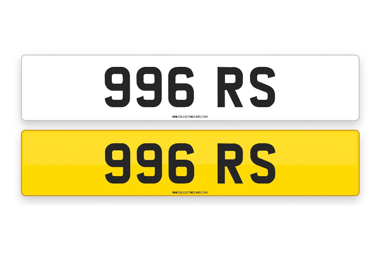 '996 RS' - NUMBER PLATE
