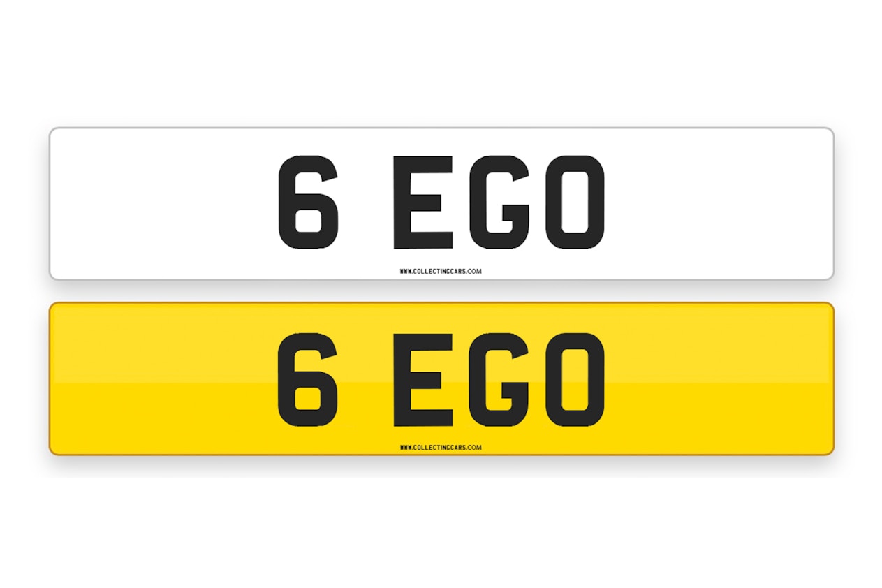 '6 EGO' - NUMBER PLATE
