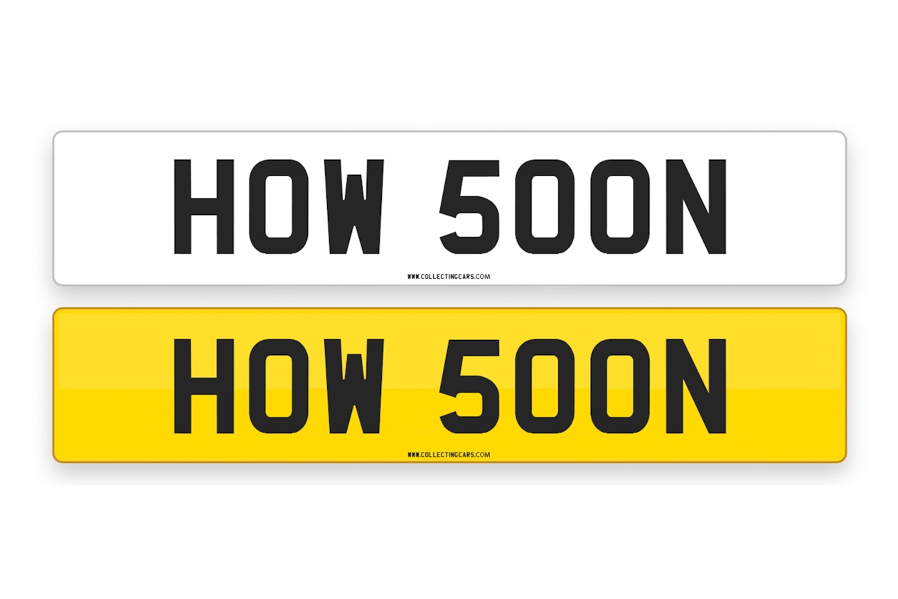 'HOW 500N' - NUMBER PLATE