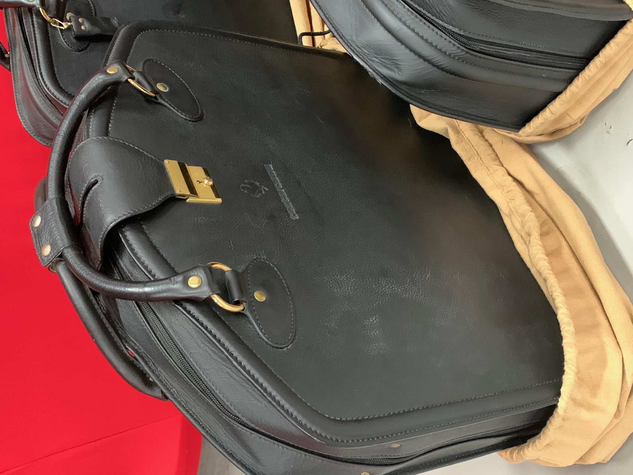 SCHEDONI LUGGAGE FOR FERRARI TESTAROSSA - COMPLETE SET for sale by