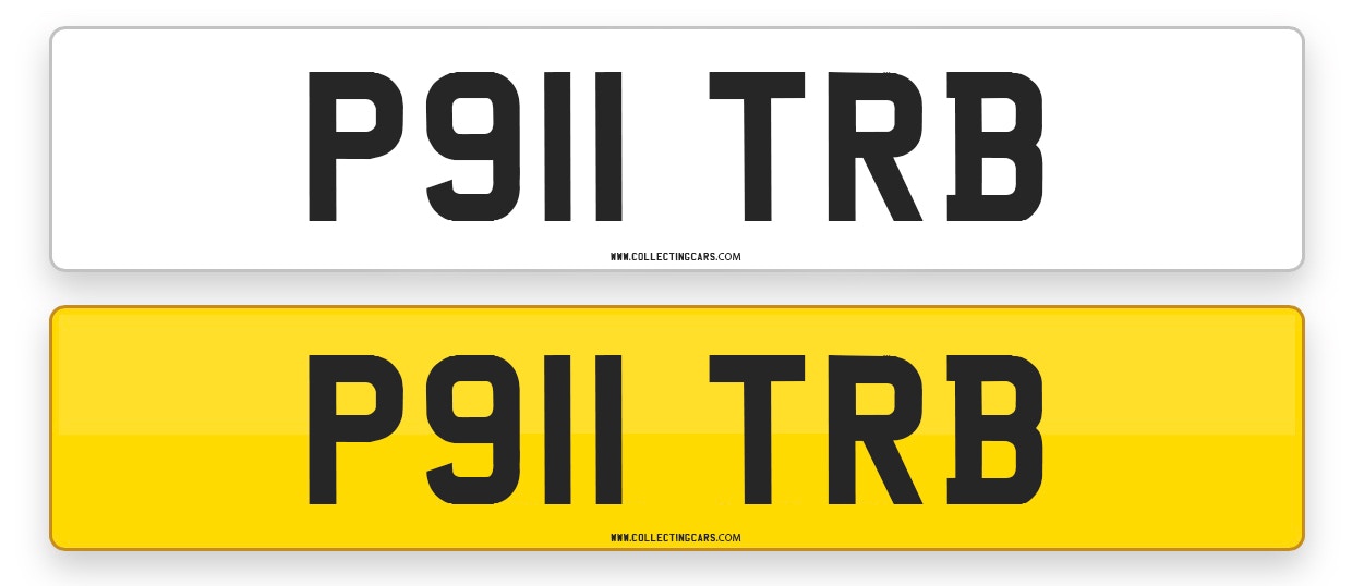 NUMBER PLATE - 'P911 TRB'