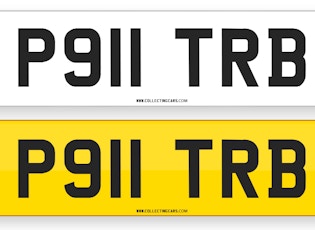 NUMBER PLATE - 'P911 TRB'